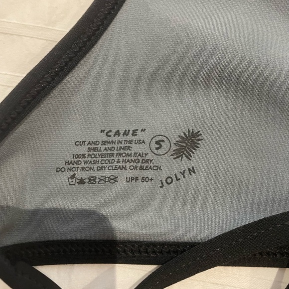 Jolyn Black Cane bikini top Size Small - Picture 3 of 5